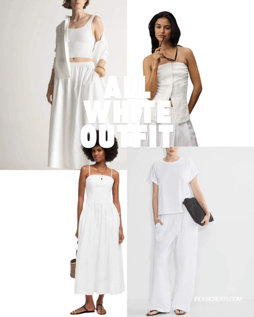 Timeless All-White Outfits for Summer: Effortless Chic Looks to Copy Now 6 all white look